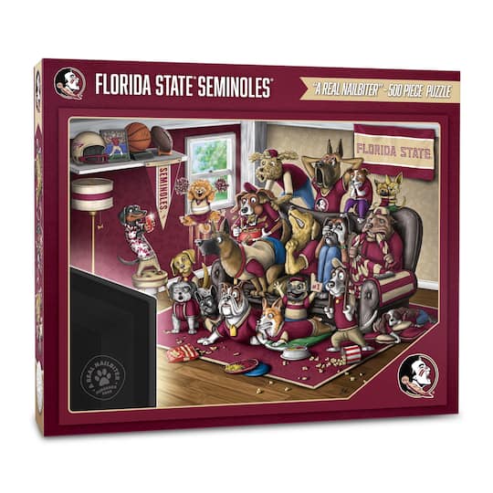 College Football Purebred Fans A Real Nailbiter 500 Piece Puzzle By Youthefan in Florida State Seminoles | 18" x 24" | Michaels®